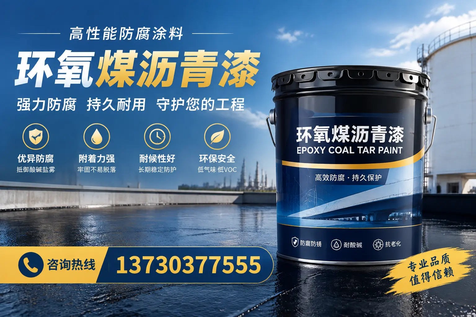 环氧煤沥青漆的耐久性分析，适合红桥的使用场景